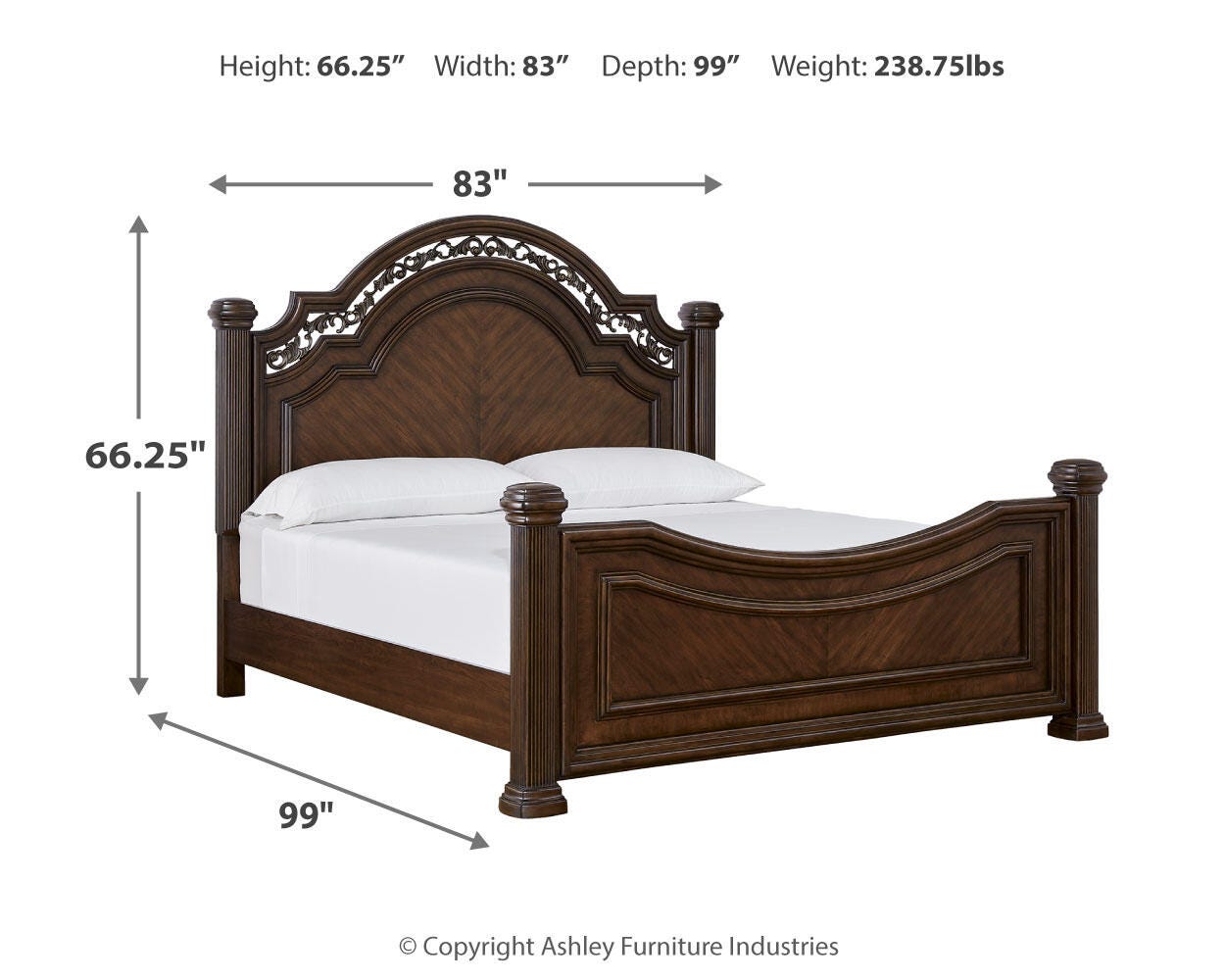 Lavinton California King Poster Bed, Dresser, Mirror and 2 Nightstands