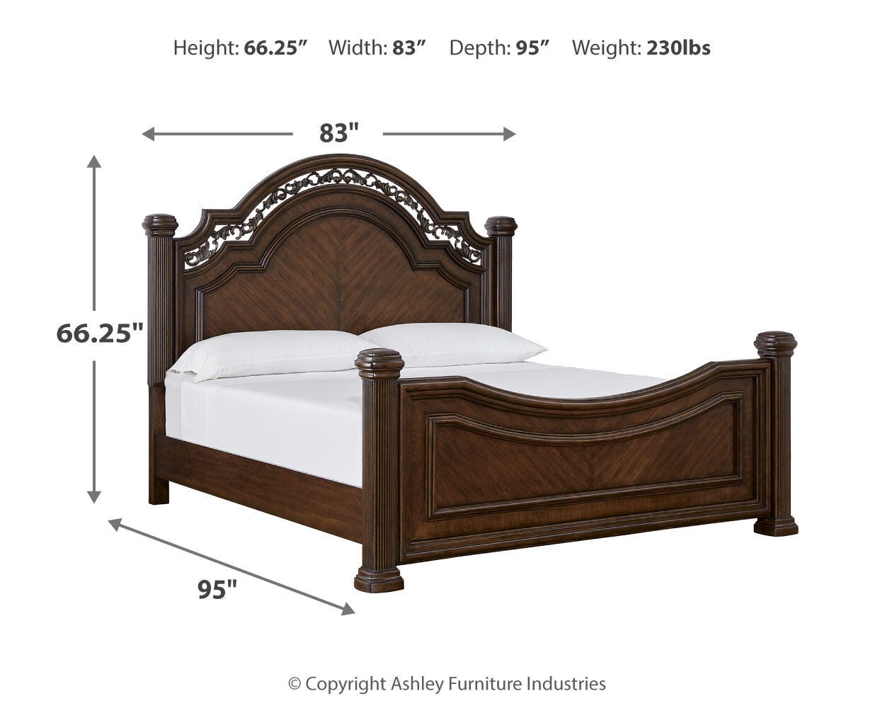 Lavinton King Poster Bed 6-Piece Set — Chest, Mirror, Nightstand Signature Design by Ashley® Bedroom
