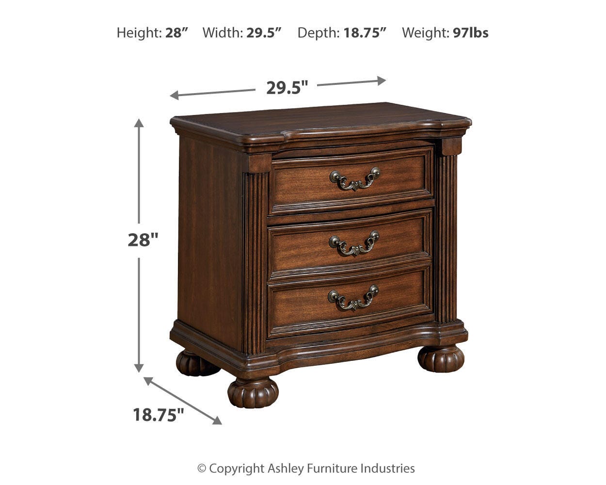 Lavinton King Poster Bed 6-Piece Set — Chest, Mirror, Nightstand Signature Design by Ashley® Bedroom
