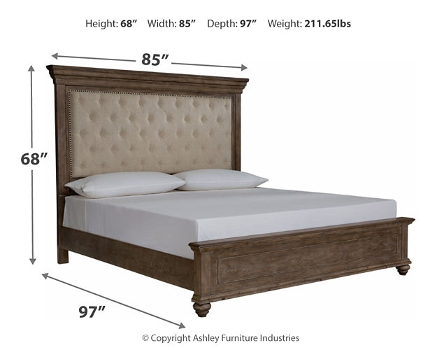 Johnelle California King Upholstered Panel Bed
