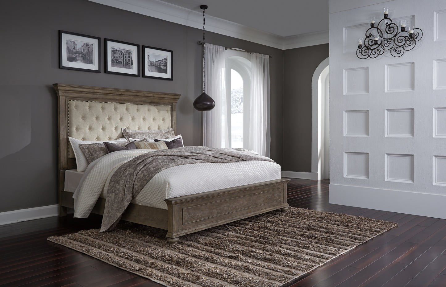 Johnelle California King Upholstered Panel Bed