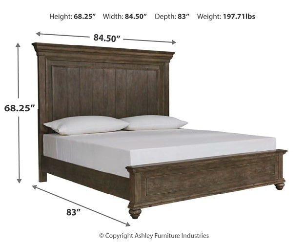 Johnelle California King Panel Bed, Dresser and Mirror