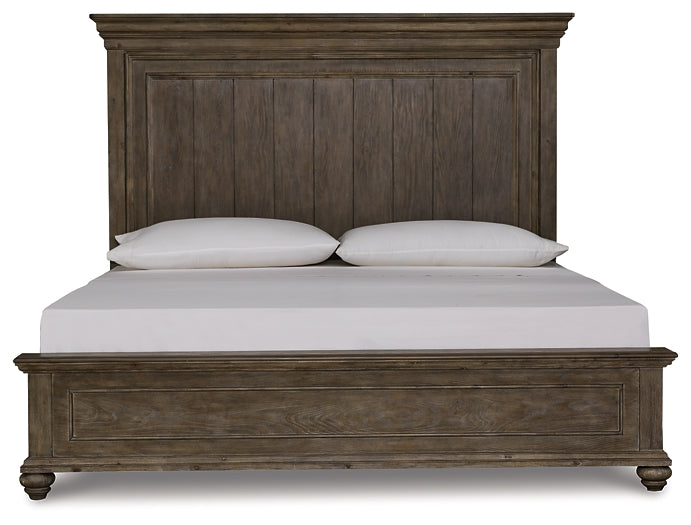 Johnelle California King Panel Bed, Dresser and Mirror