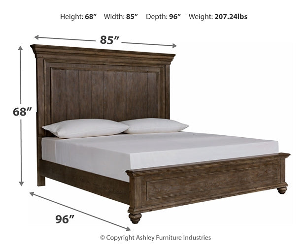 Johnelle King Panel Bed, Dresser and Mirror