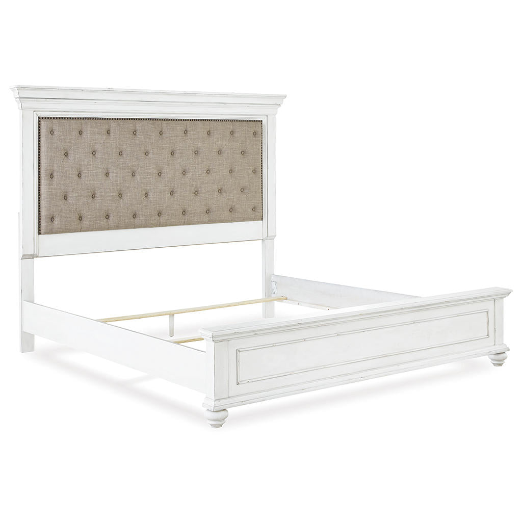 Kanwyn Cal King Upholstered Panel Bed, Dresser, Mirror and Chest Benchcraft® Uncategorized