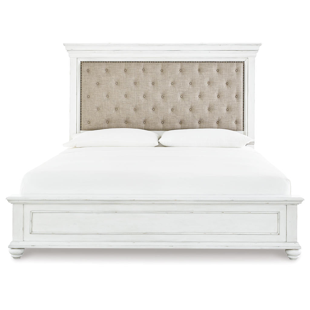 Kanwyn King Upholstered Panel Bed, Dresser, Mirror and Chest Benchcraft® Uncategorized