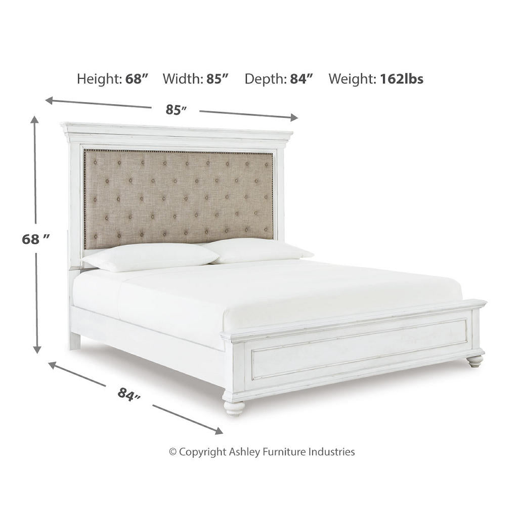 Kanwyn King Upholstered Panel Bed, Dresser, Mirror and Chest Benchcraft® Uncategorized