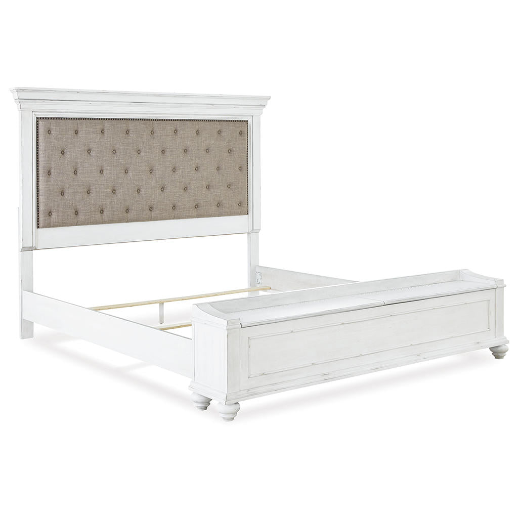 Kanwyn King Upholstered Storage Bed, Dresser, Mirror and Nightstand Benchcraft® Uncategorized