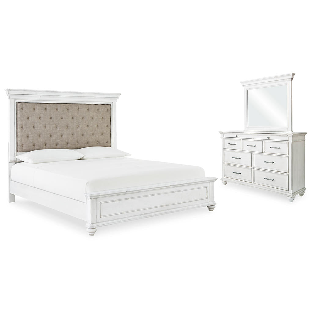 Kanwyn Queen Bed with Mirrored Dresser Benchcraft® Uncategorized