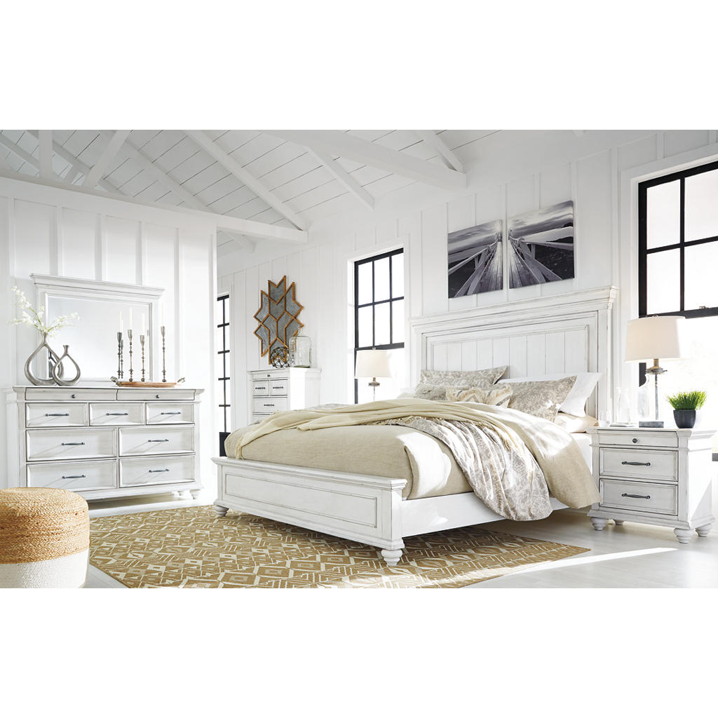 Kanwyn King Panel Bed, Dresser, Mirror, Chest and 2 Nightstands Benchcraft® Uncategorized
