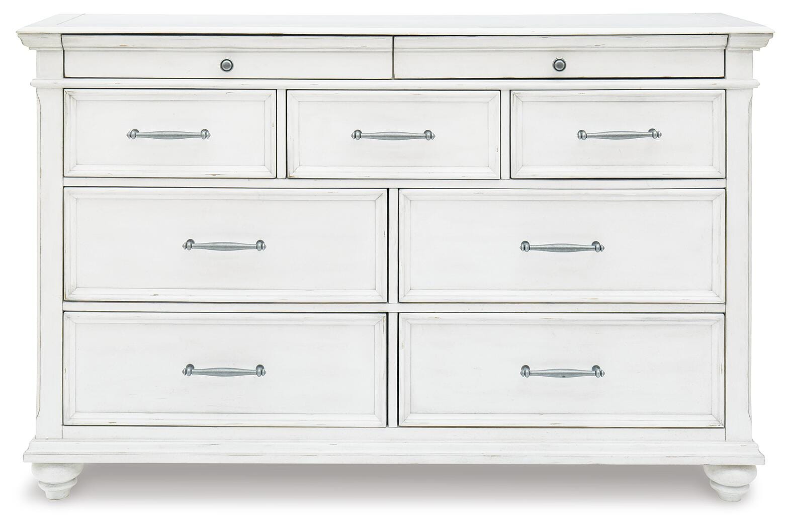 Kanwyn King Upholstered Panel Bed, Dresser and Nightstand