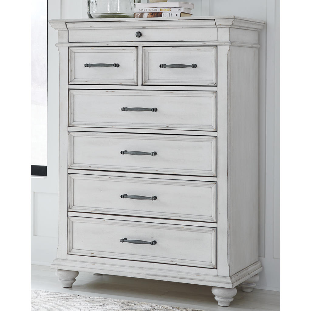 Kanwyn King Panel Bed, Dresser, Mirror, Chest and 2 Nightstands Benchcraft® Uncategorized