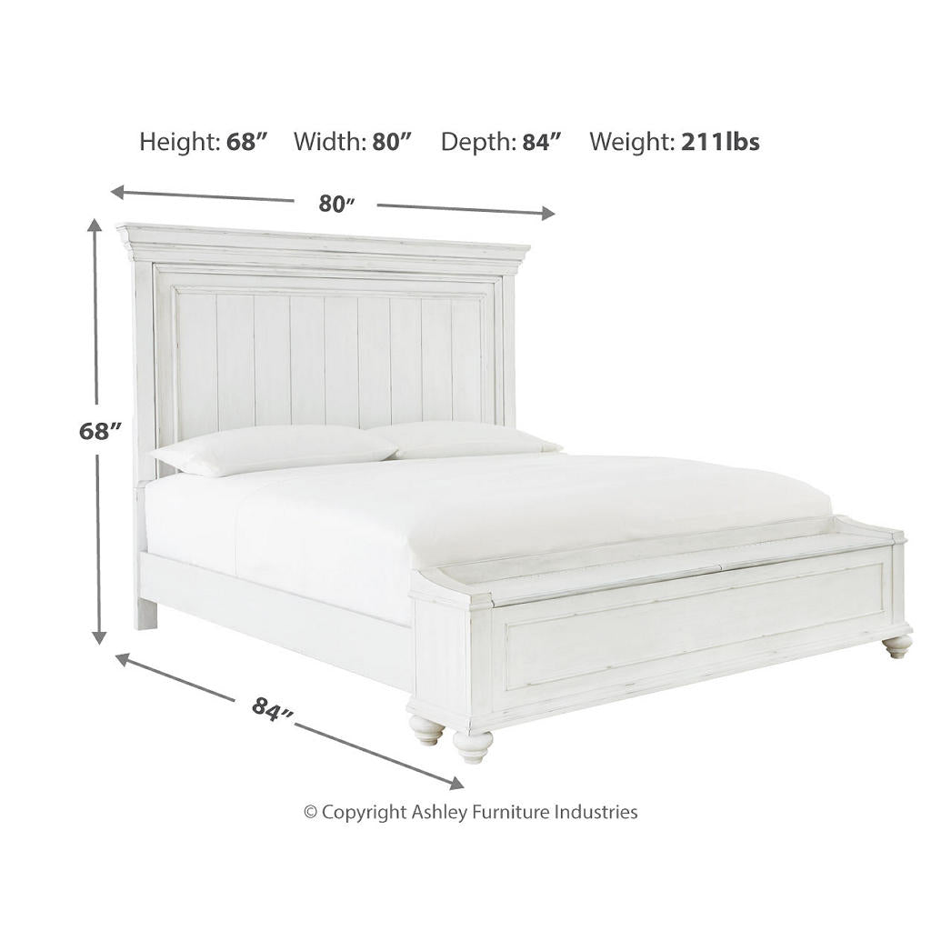 Kanwyn King Panel Bed with Storage, Dresser and Mirror Benchcraft® Uncategorized
