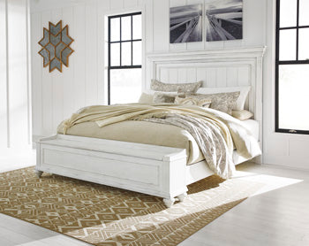 Kanwyn California King Panel Bed with Storage Bench Benchcraft® Bedroom