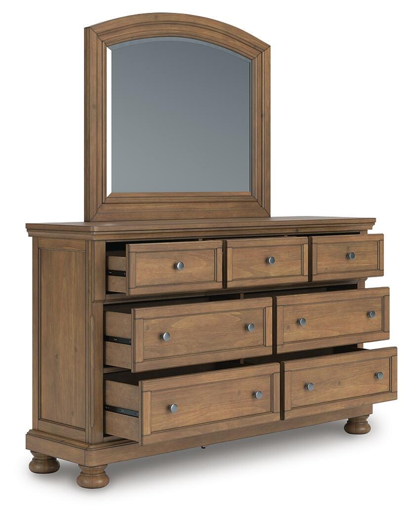 Feddinger Queen Sleigh Storage Bed, Dresser and Mirror Signature Design by Ashley® Bedroom