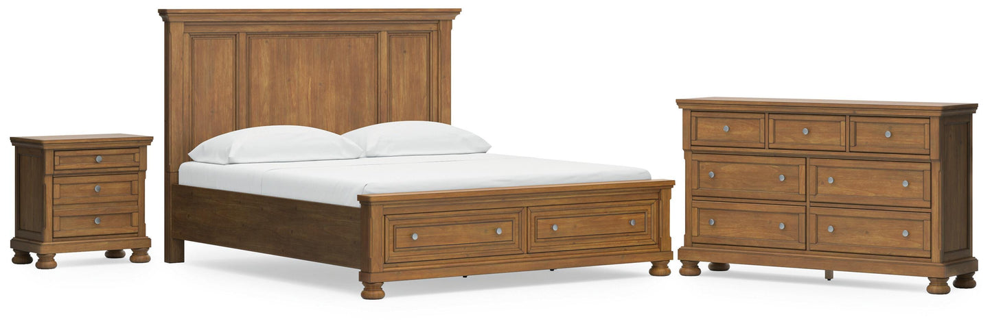 Feddinger California King Panel Storage Bed, Dresser and Nightstand Signature Design by Ashley® Bedroom