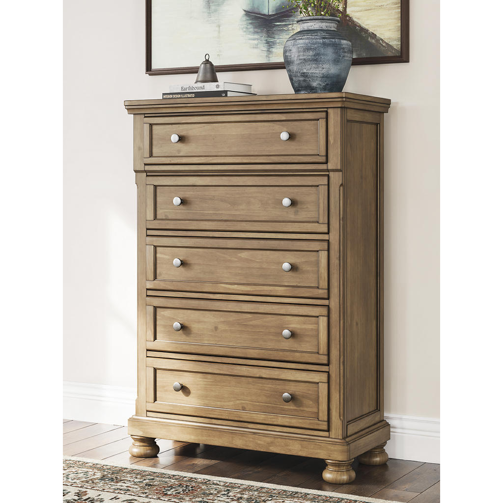 Feddinger Queen Panel Bed, Dresser, Mirror, Chest and Nightstand Signature Design by Ashley® Uncategorized