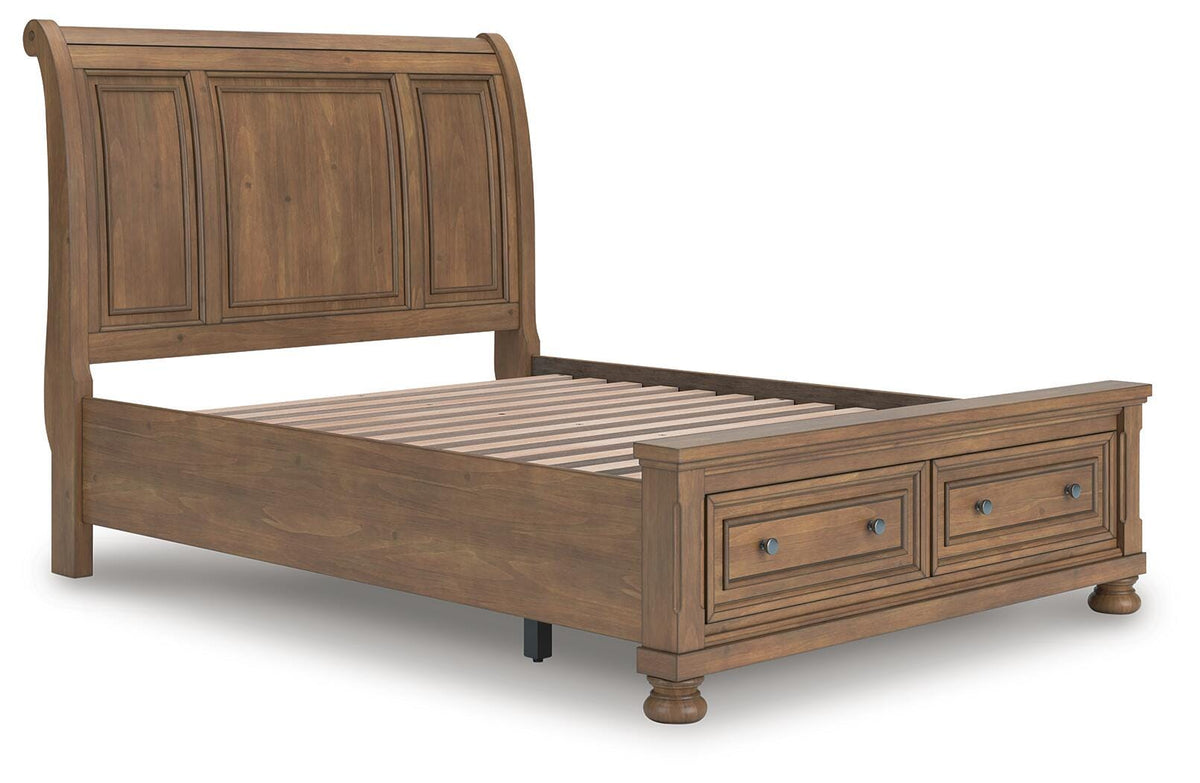 Feddinger Queen Sleigh Storage Bed, Dresser and Mirror Signature Design by Ashley® Bedroom