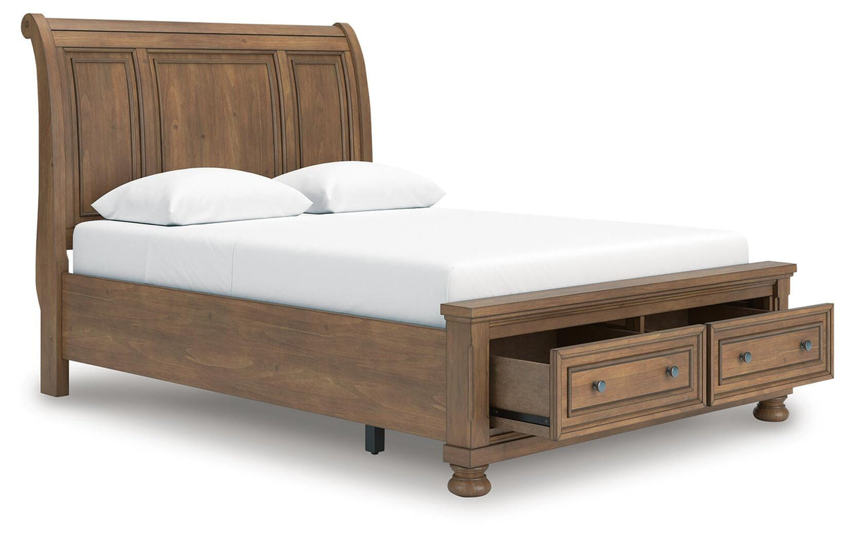 Feddinger Queen Sleigh Storage Bed, Dresser and Mirror Signature Design by Ashley® Bedroom