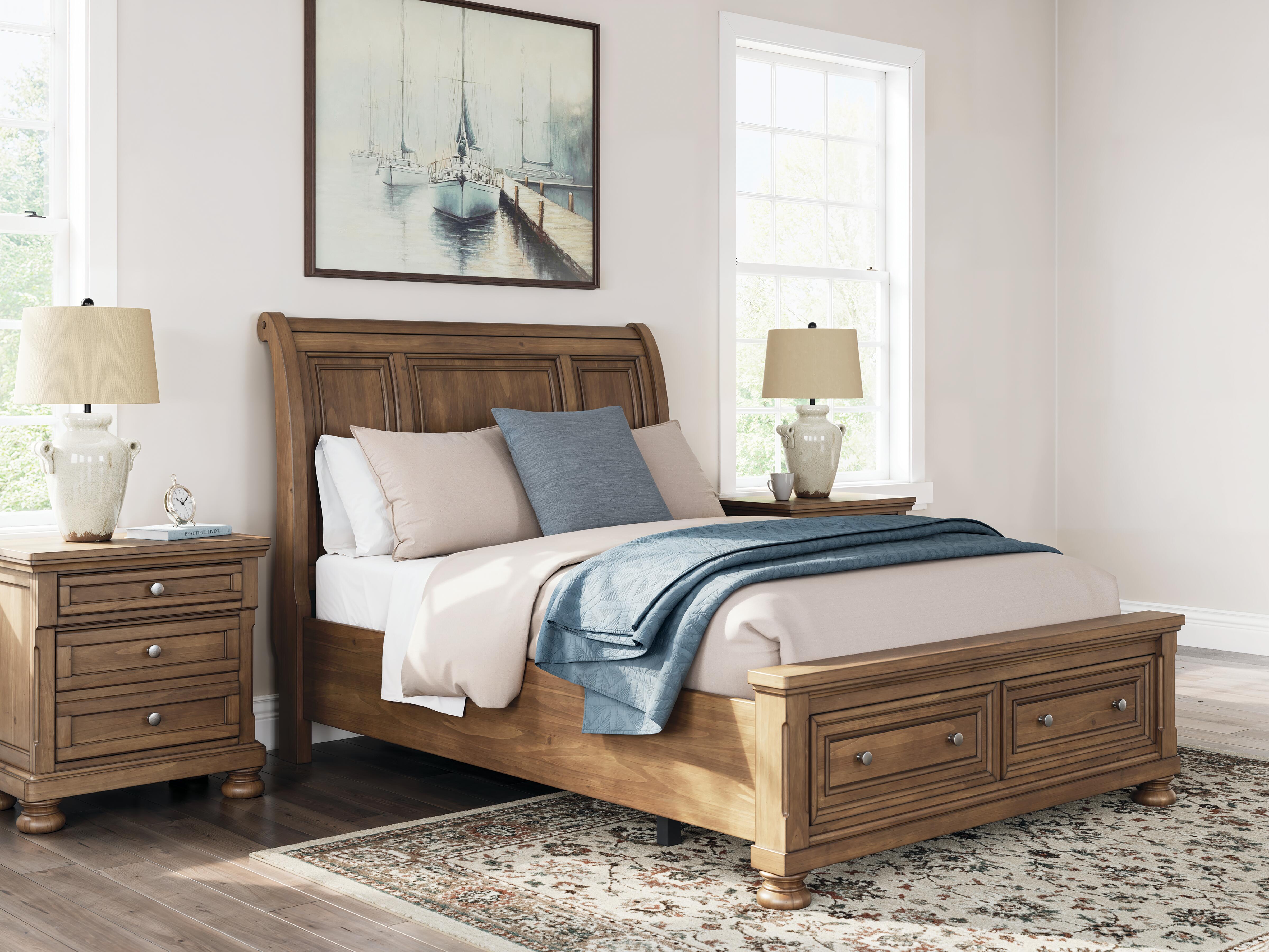 Feddinger Queen Sleigh Storage Bed, Dresser and Mirror Signature Design by Ashley® Bedroom