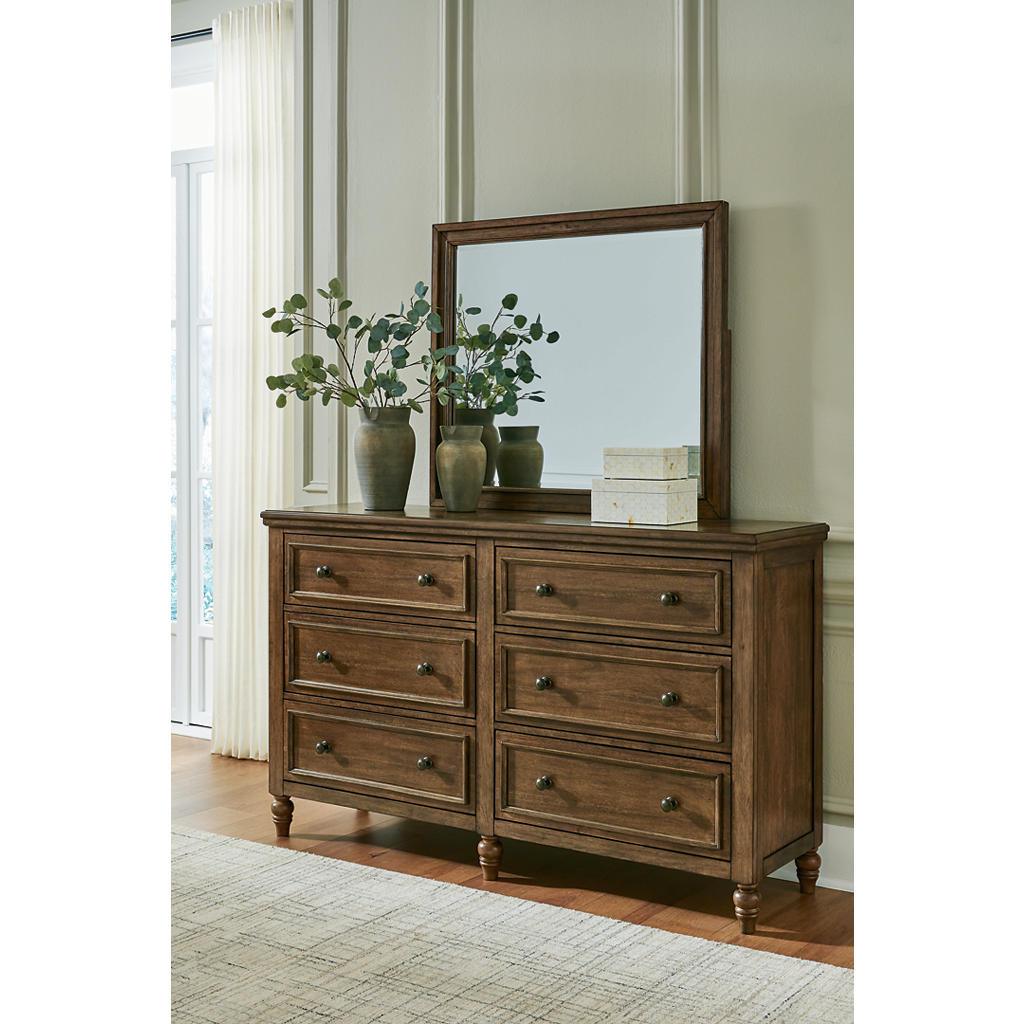 Sturlayne Dresser and Mirror Set — Warm Brown Benchcraft® Bedroom
