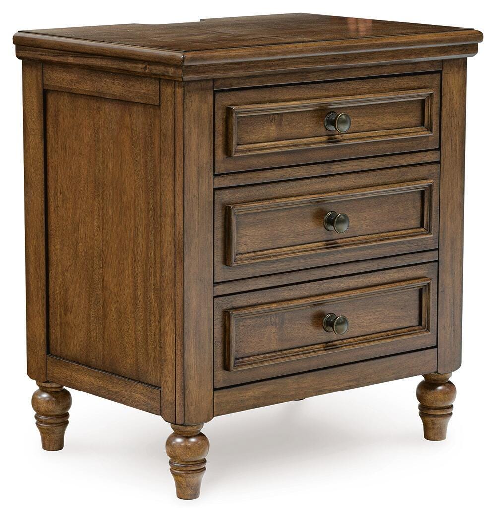 Sturlayne King Upholstered Panel Bed, Dresser and 2 Nightstands