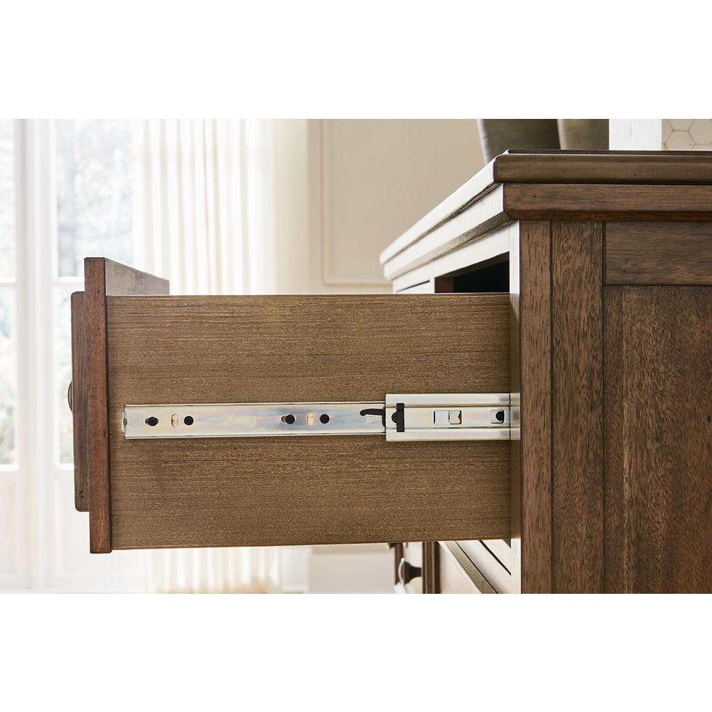 Sturlayne Dresser and Mirror Set — Warm Brown Benchcraft® Bedroom