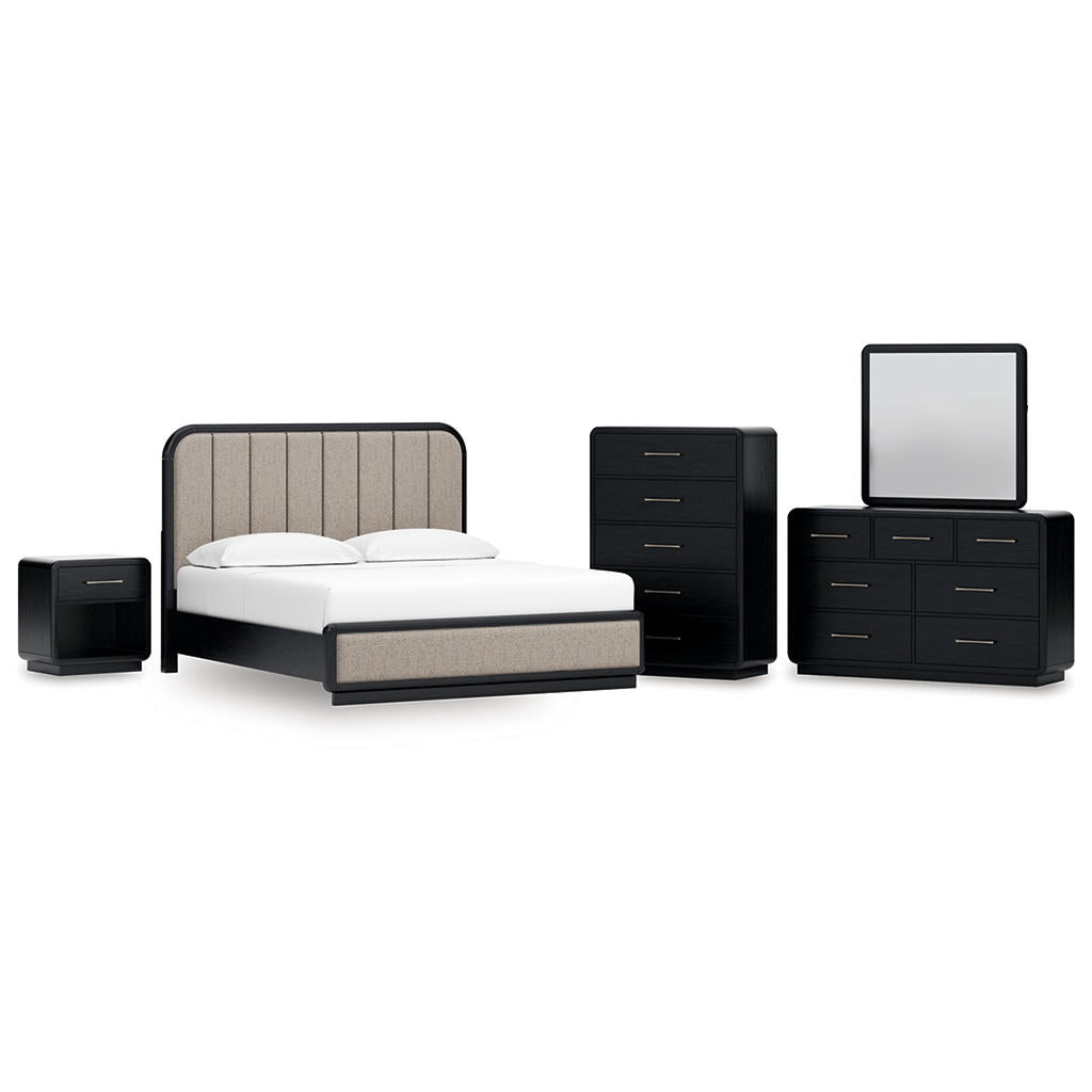 Rowanbeck King Panel Bed, Dresser, Mirror, Chest and Nightstand Signature Design by Ashley® Uncategorized