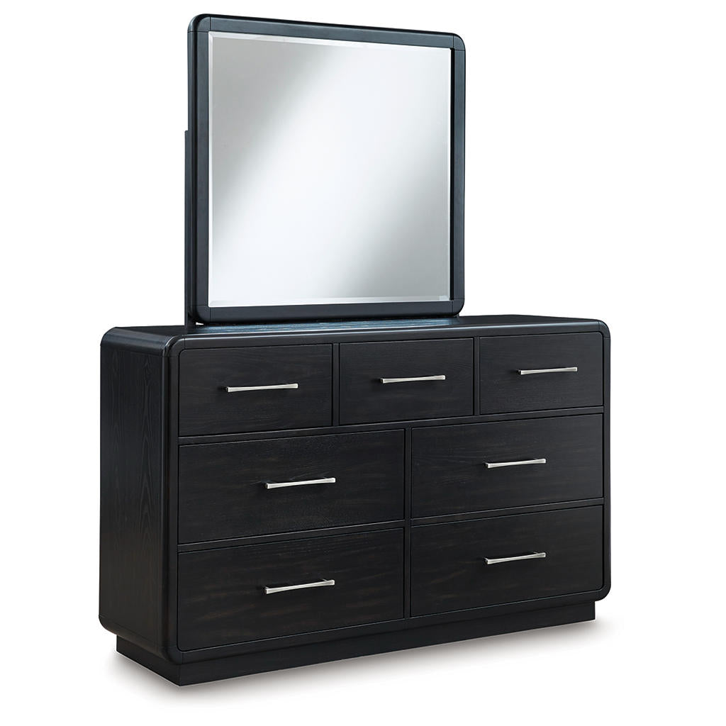 Rowanbeck California King Upholstered Panel Bed, Dresser and Mirror Signature Design by Ashley® Uncategorized