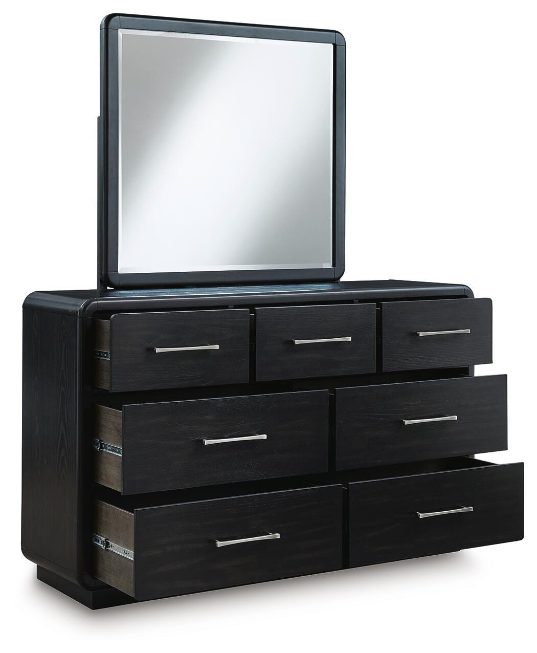 Rowanbeck Queen Upholstered Bed, Dresser, Mirror and Nightstand Signature Design by Ashley® Bedroom