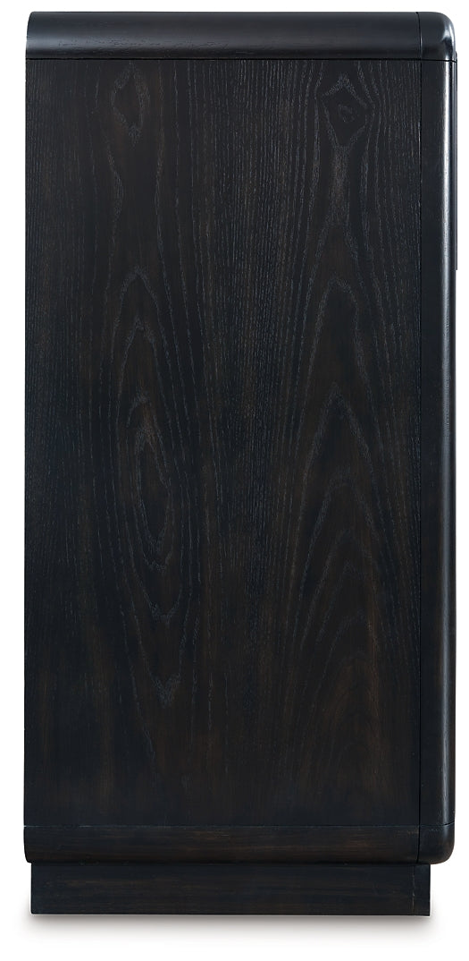 Rowanbeck Queen Upholstered Panel Bed with Dresser