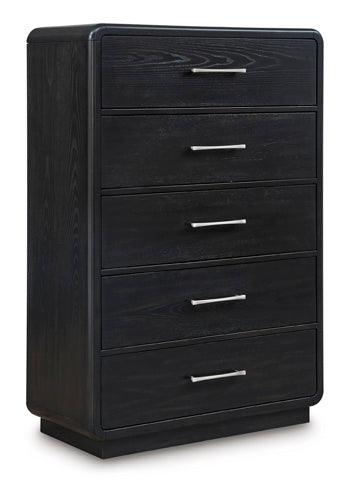 Rowanbeck Chest of Drawers — Art Deco Black Signature Design by Ashley® Bedroom