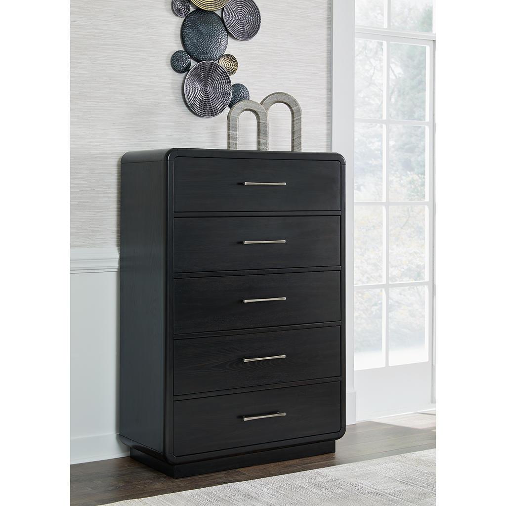 Rowanbeck Chest of Drawers — Art Deco Black Signature Design by Ashley® Bedroom