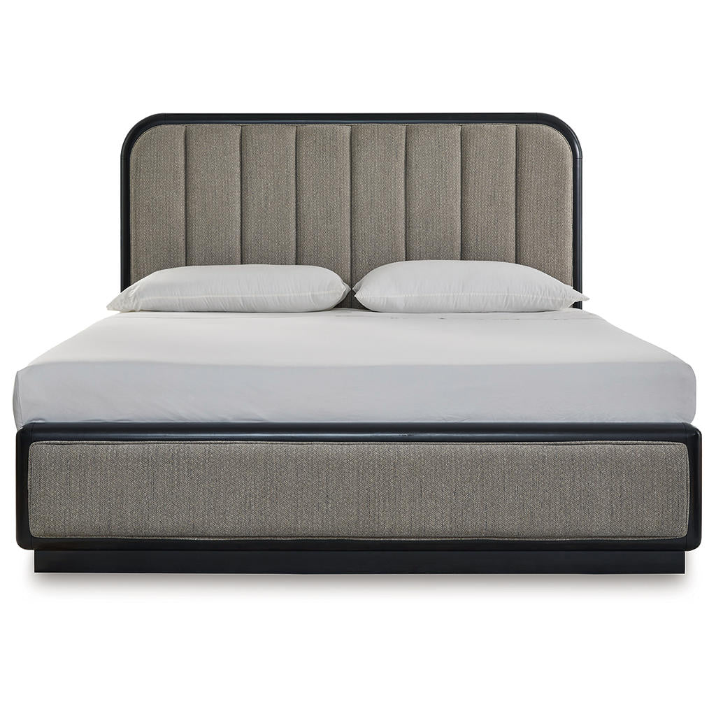 Rowanbeck King Upholstered Panel Bed, Dresser and Mirror Signature Design by Ashley® Uncategorized