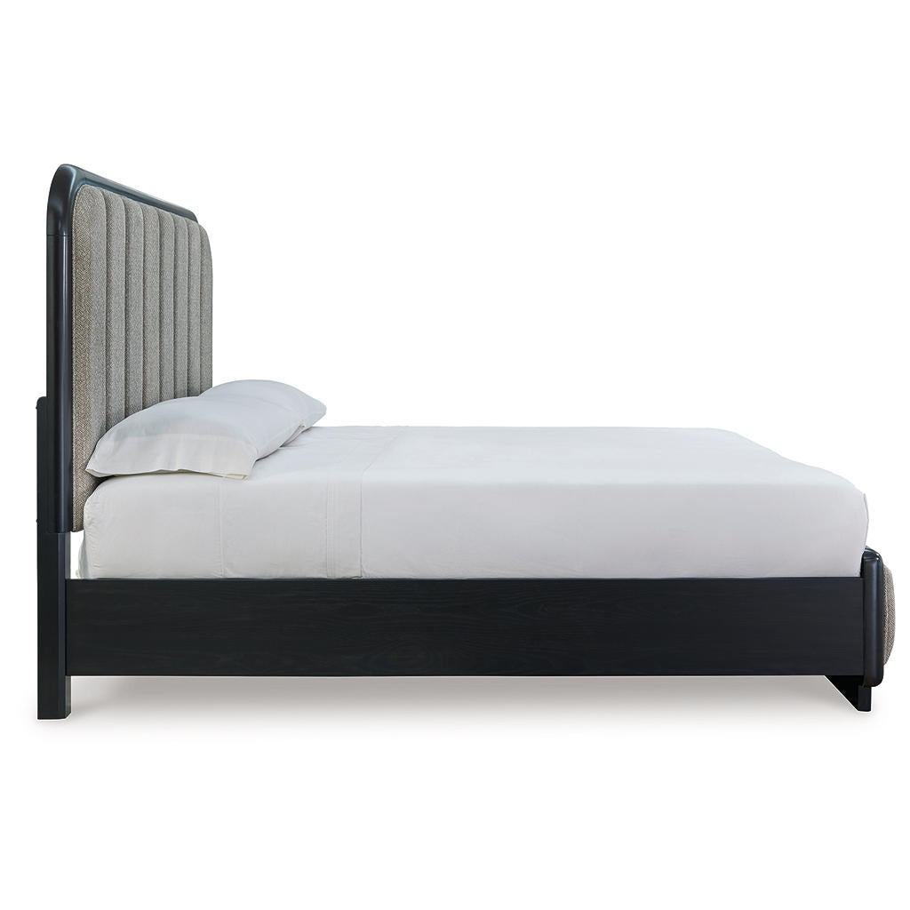 Rowanbeck King Upholstered Panel Bed, Dresser and Mirror Signature Design by Ashley® Uncategorized