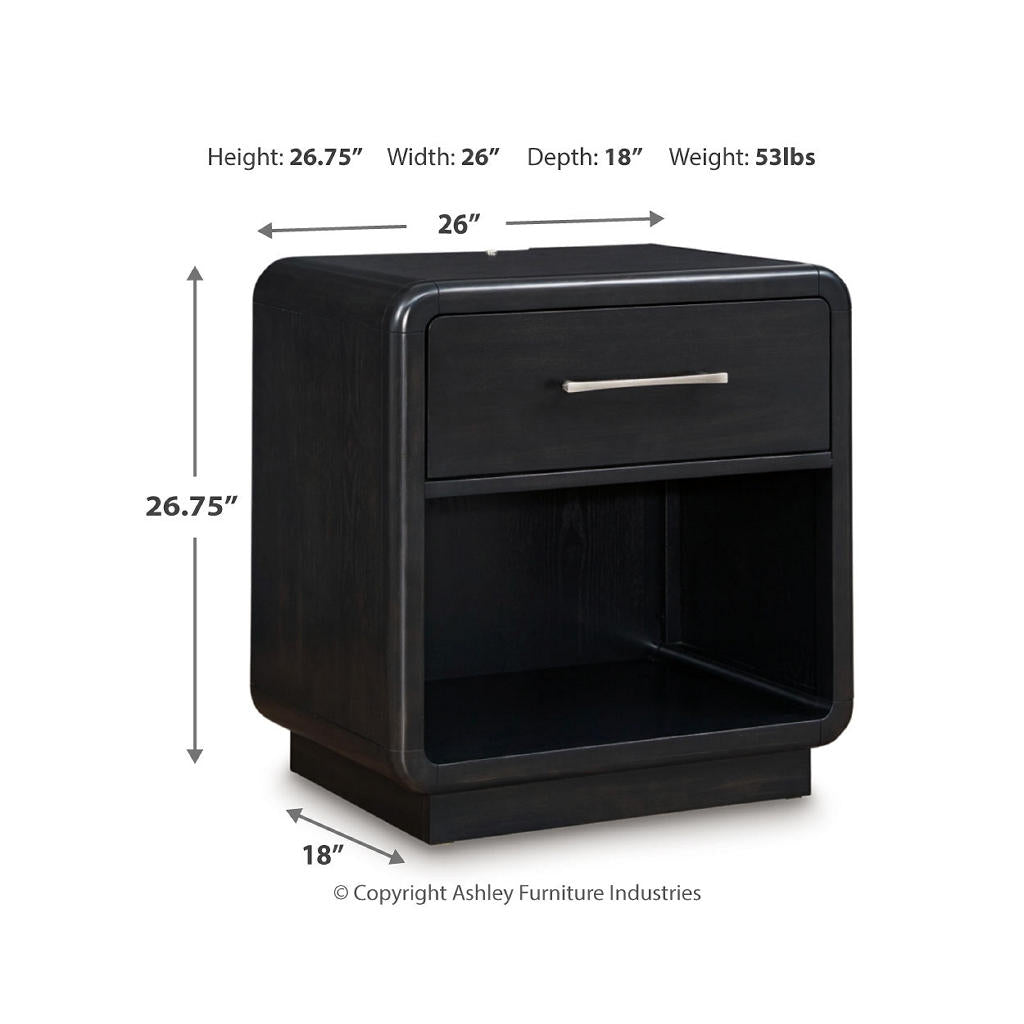 Rowanbeck King Panel Bed, Dresser, Mirror, Chest and Nightstand Signature Design by Ashley® Uncategorized
