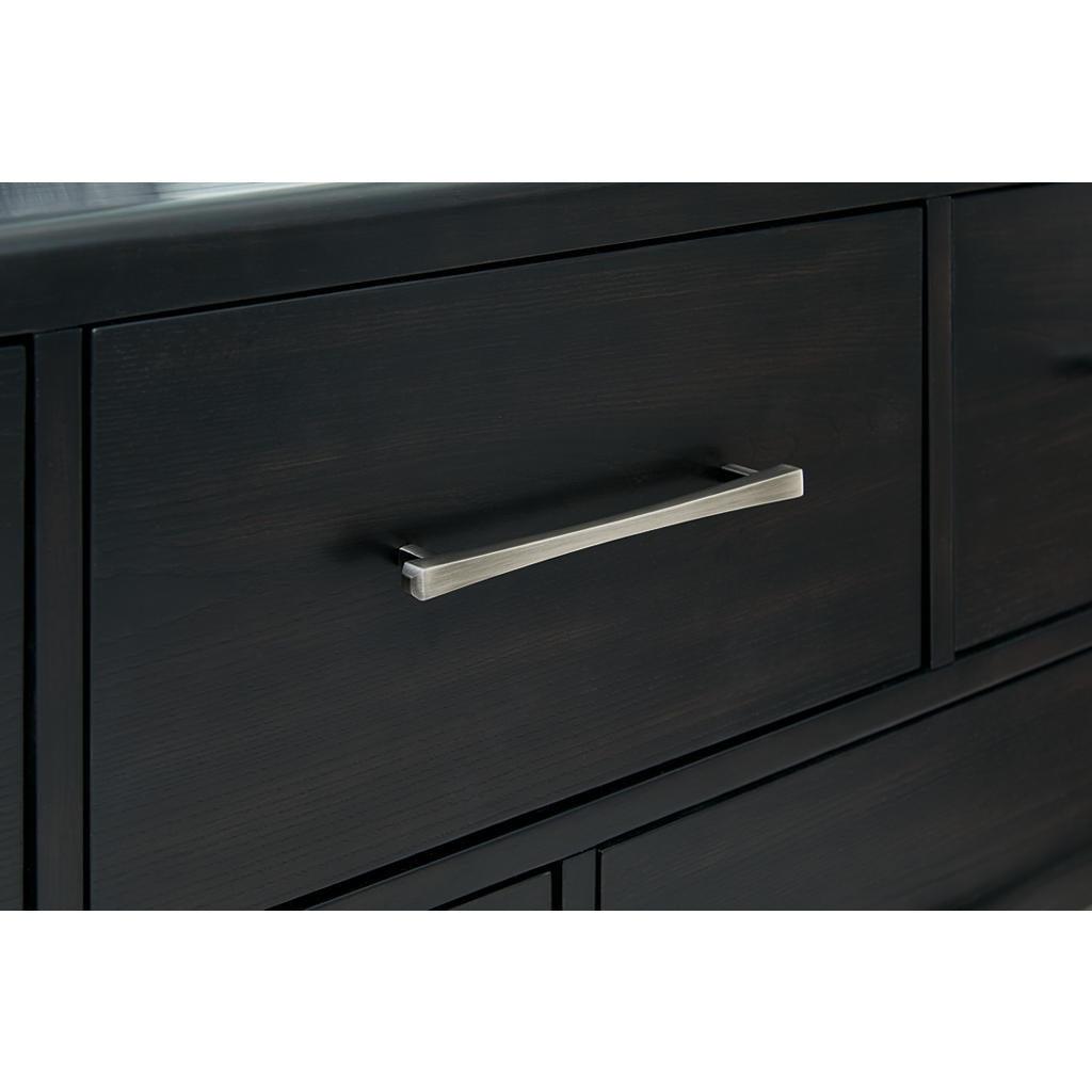 Rowanbeck Dresser and Mirror Set — Art Deco Black Signature Design by Ashley® Bedroom