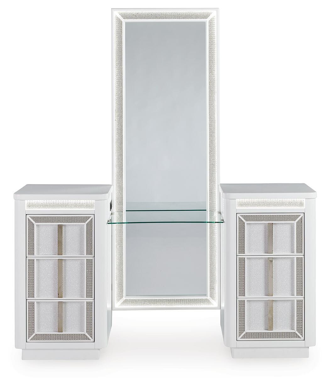 Chalanna Vanity, Mirror and Stool — 3-Piece Set Signature Design by Ashley® Bedroom