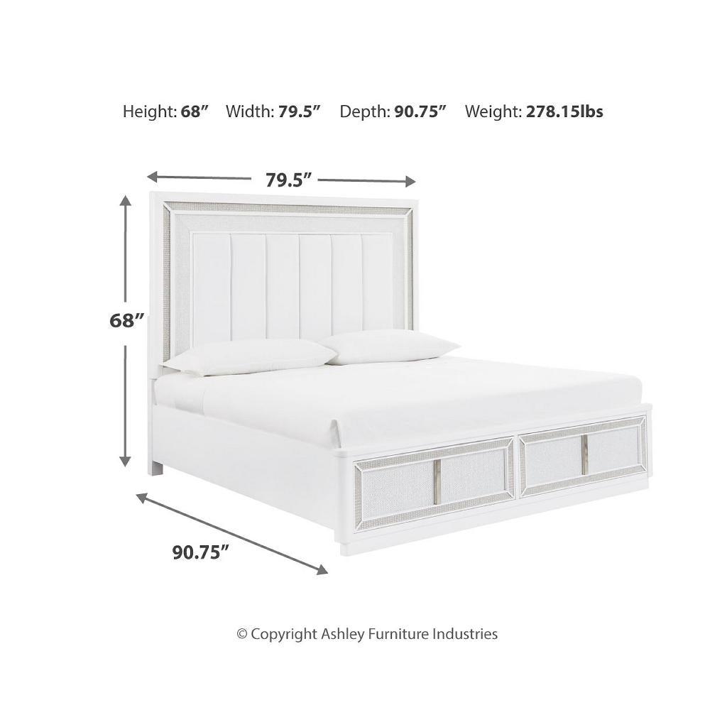 Chalanna California King Storage Bed — White Signature Design by Ashley® Bedroom