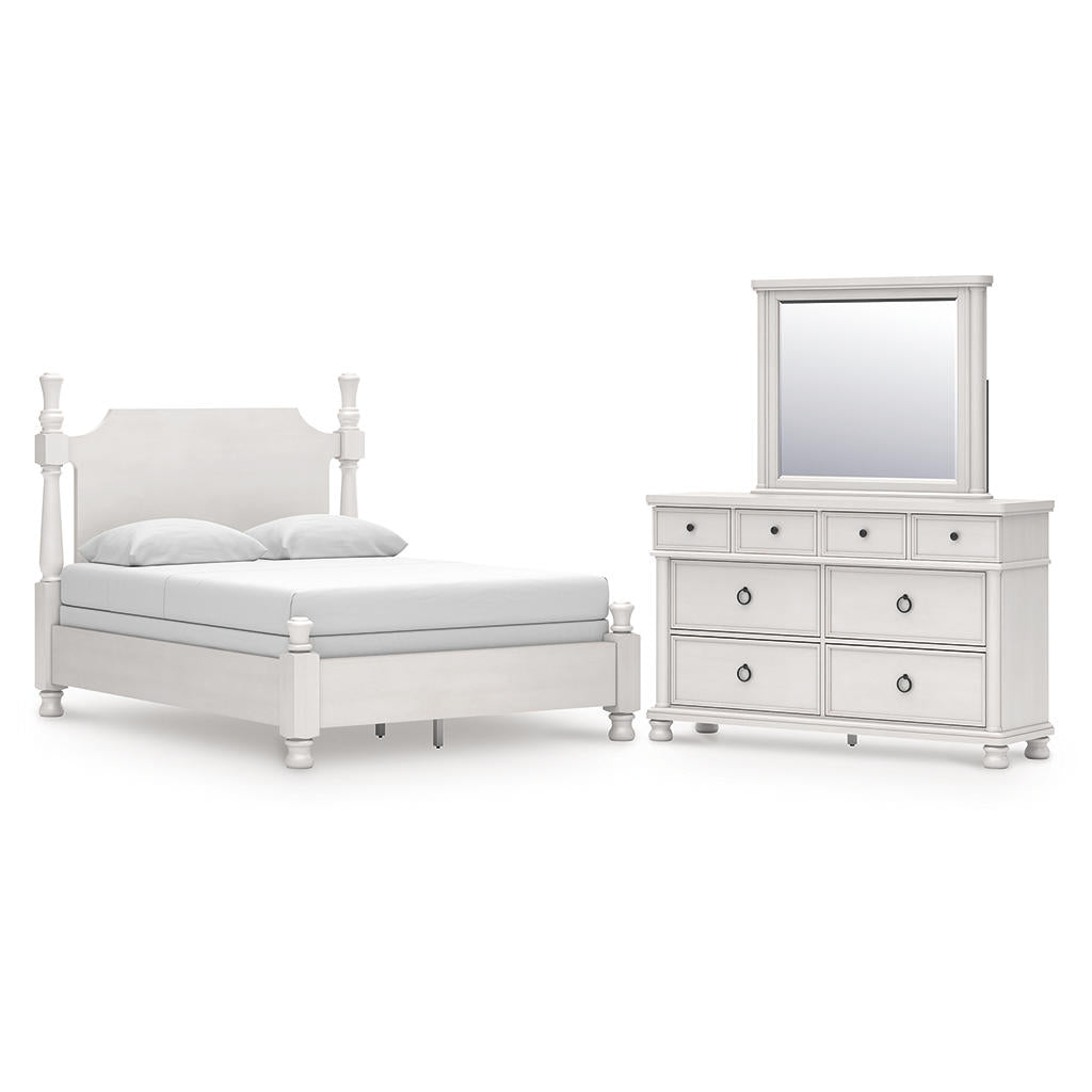 DOORBUSTER! Rowlenstown Queen Poster Bed, Dresser and Mirror Signature Design by Ashley® Uncategorized