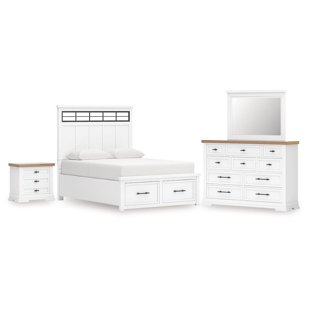 Ashbryn King Panel Storage Bed, Dresser, Mirror and Nightstand Benchcraft® Uncategorized