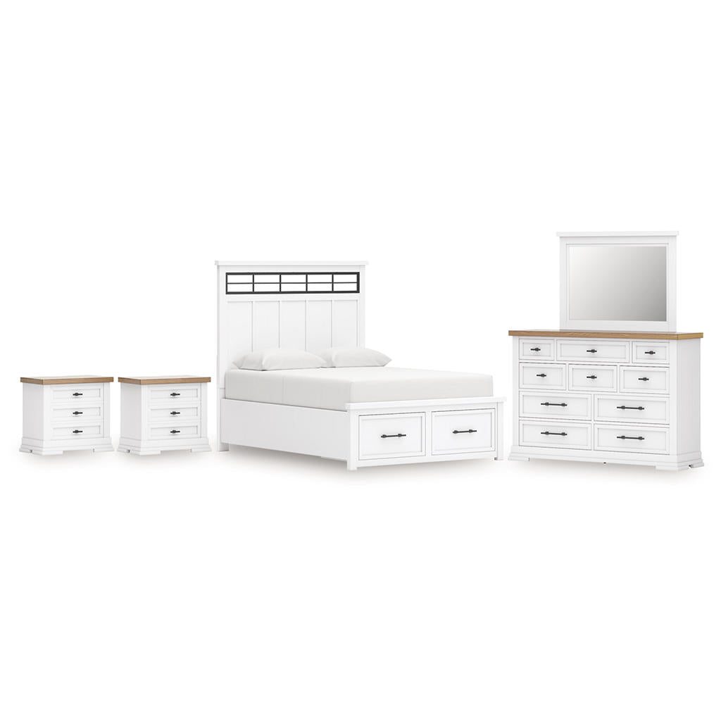Ashbryn King Panel Bed, Dresser, Mirror and 2 Nightstands Benchcraft® Uncategorized