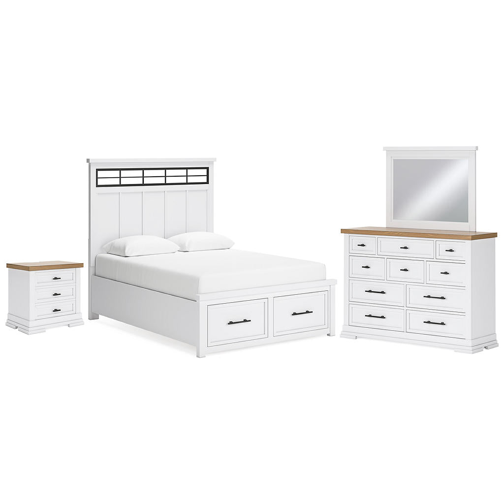 Ashbryn Queen Storage Bed, Dresser, Mirror and Nightstand Benchcraft® Uncategorized