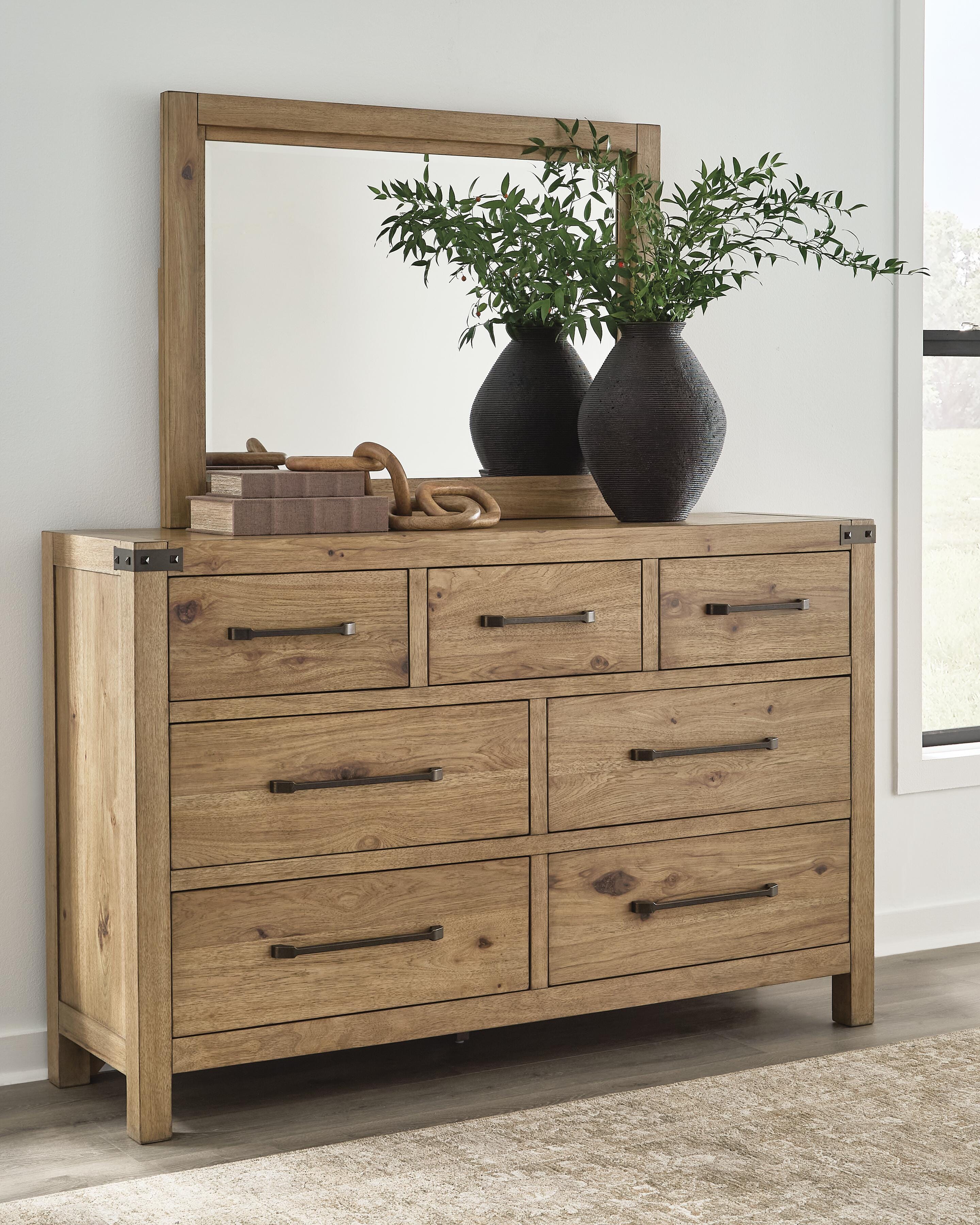 Ridgester Queen Panel Bed, Dresser and Mirror