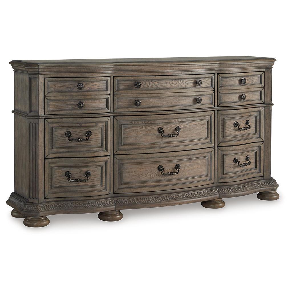 Ardenfield Dresser — Nine Drawers, Ash Swirl Inlay Signature Design by Ashley® Bedroom
