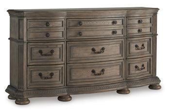 Ardenfield Dresser — Nine Drawers, Ash Swirl Inlay Signature Design by Ashley® Bedroom