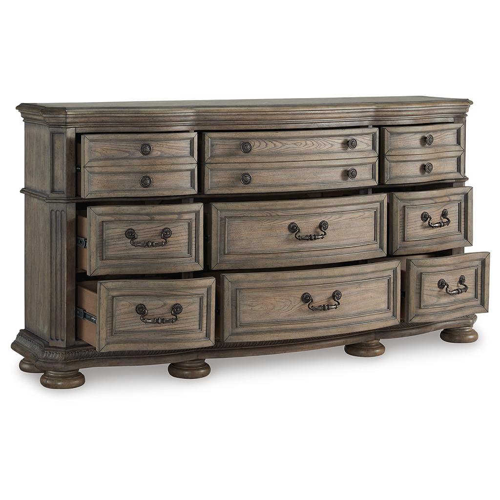 Ardenfield Dresser — Nine Drawers, Ash Swirl Inlay Signature Design by Ashley® Bedroom