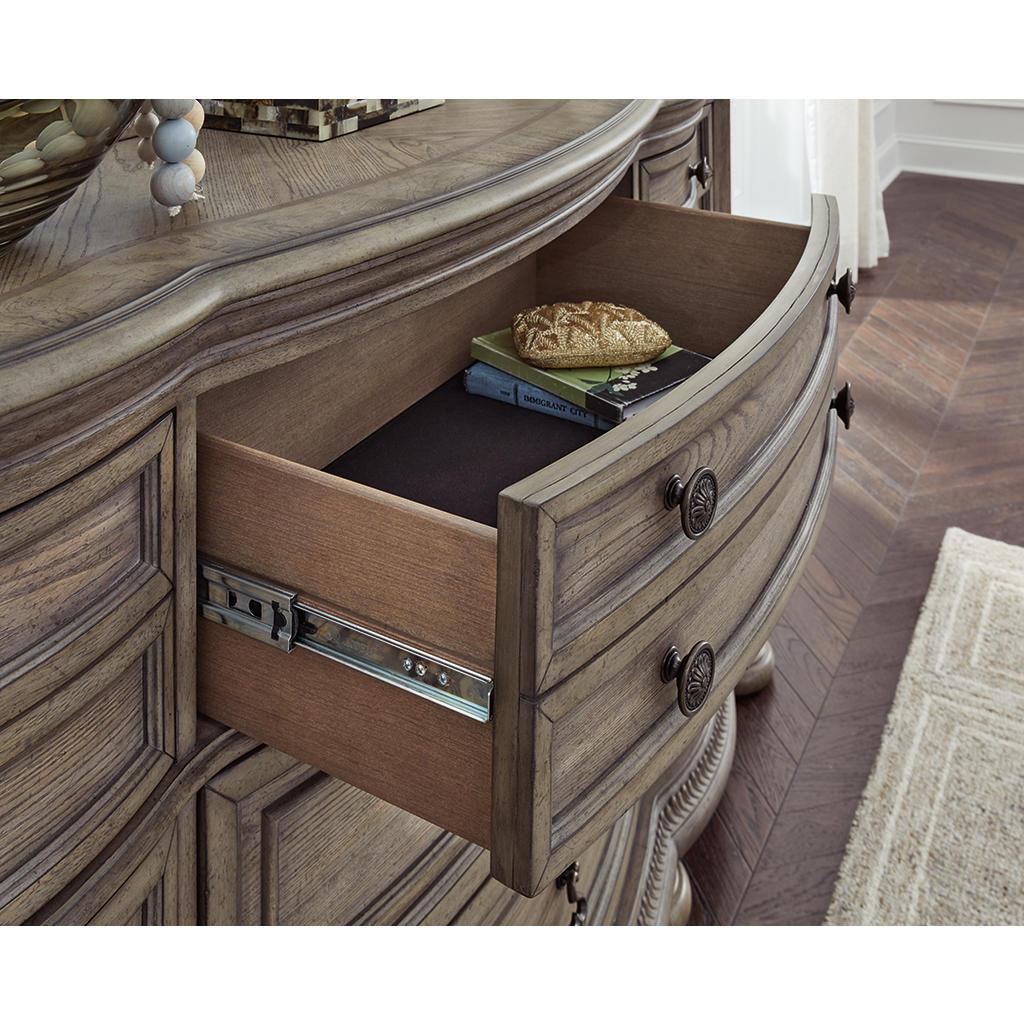 Ardenfield Dresser — Nine Drawers, Ash Swirl Inlay Signature Design by Ashley® Bedroom