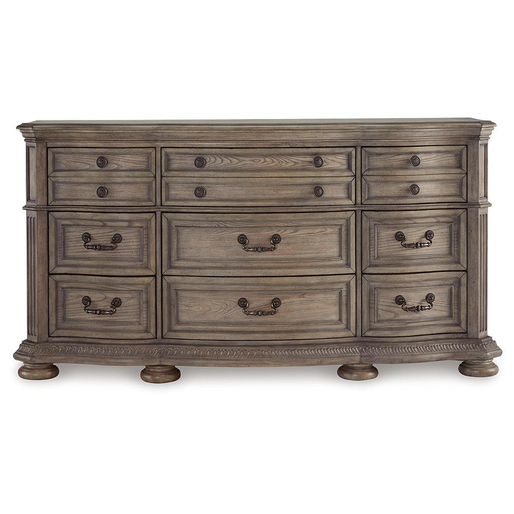 Ardenfield Dresser — Nine Drawers, Ash Swirl Inlay Signature Design by Ashley® Bedroom
