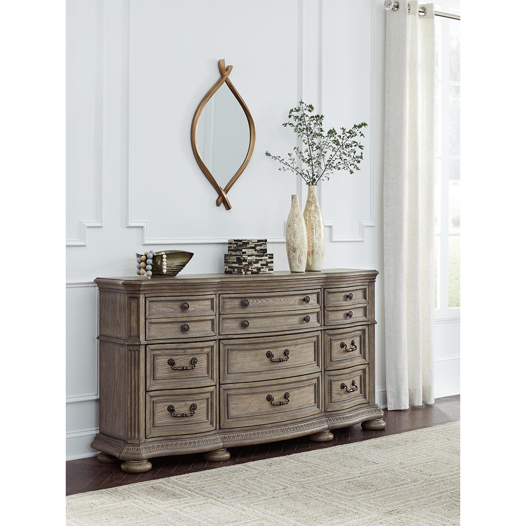 Ardenfield Dresser — Nine Drawers, Ash Swirl Inlay Signature Design by Ashley® Bedroom